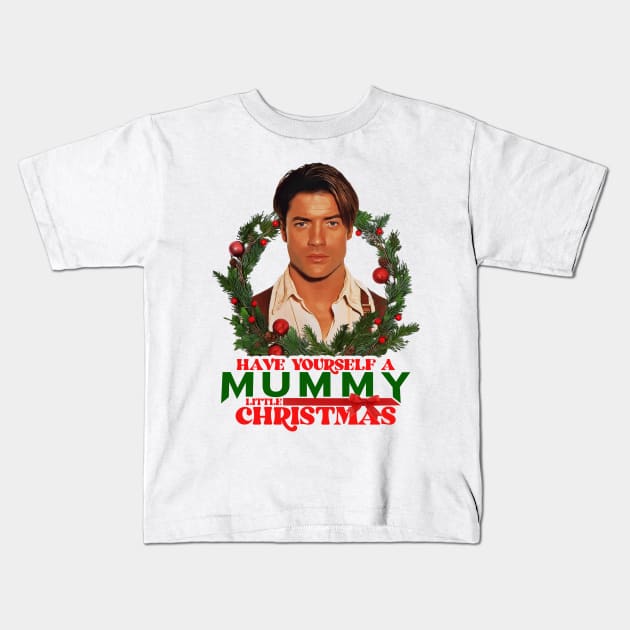 Have Yourself a Mummy Little Christmas Kids T-Shirt by darklordpug